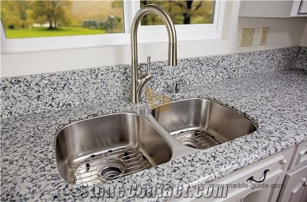 Chinese G603 White Granite Kitchen Countertops Design