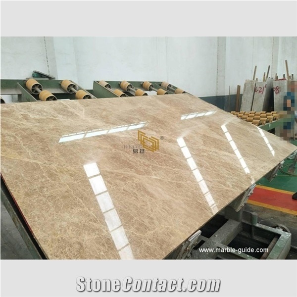 Light Emperador Marble Bathroom Vanity Top and Decor