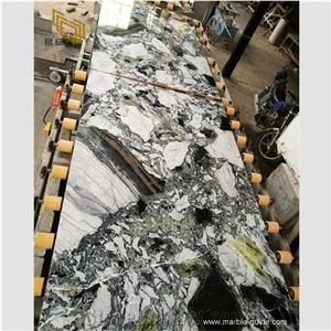 Luxury Ice Jade Green Marble for Worktops and Countertops