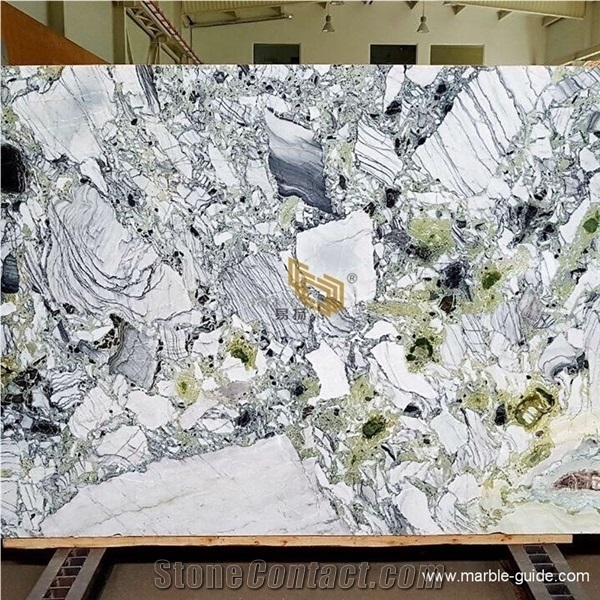 Luxury Ice Jade Green Marble for Worktops and Countertops