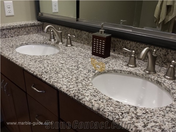 Tiger Skin White Granite Bathroom Vanity Top Design