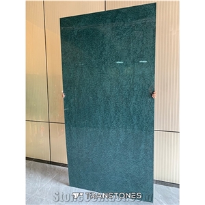 Blue Resin Wall Panel with Wood Grain for Living Room Wall