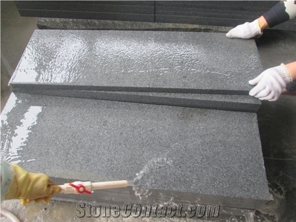 Flamed G654 Sesame Grey Granite Stair / Step Exterior Pavers