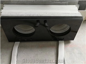 Absolute Black Granite Vanity Tops with Sink, Stone Sink Top