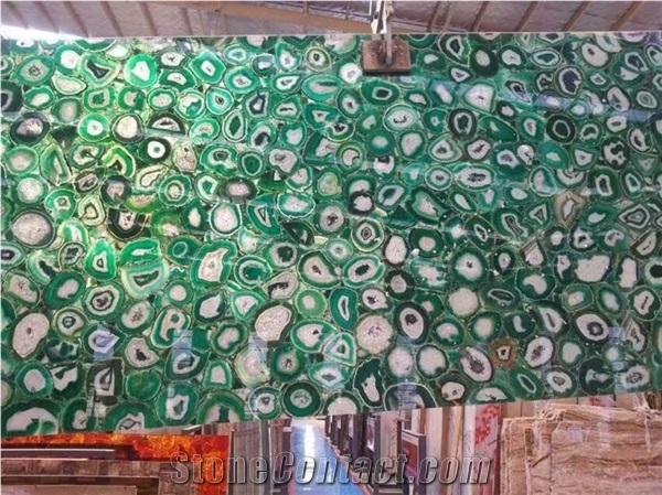 Agate Stone Crystal Egg, Circle Agate Semiprecious Stone Slabs