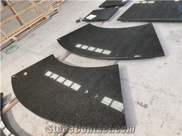 Arc-Sharps Gate Pier Natural Black Pearl Granite Stone Tiles