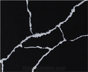 Black and Gold Vein Hot Sell Artificial Quartz Stone Slab