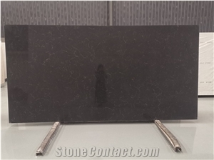 Black Vein Slab Hot Sale Quartz Stone Artificial
