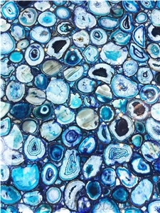 Blue Agate Tabletops Design, Natural Agate Reception Counter