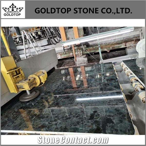 Blue Granite Polished Slabs Emerald Pearl