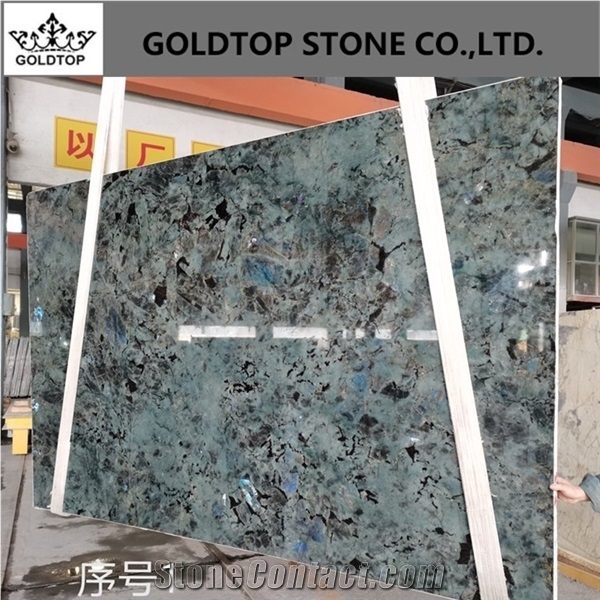 Blue Granite Polished Slabs Emerald Pearl