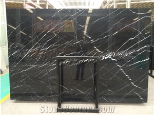Book Match Black Marble Tile, Black Tiles Marble Floor