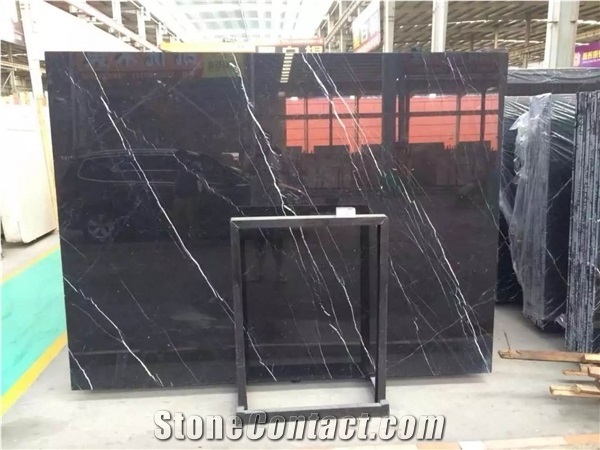 Book Match Black Marble Tile, Black Tiles Marble Floor