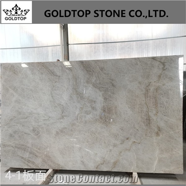 Brazilian Cristallo White Quartzite Quarry Slabs Tiles