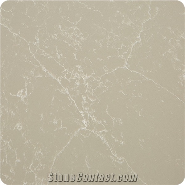 Cream-Colored Quartz Stone Countertops