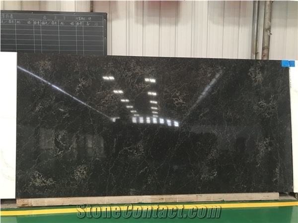 Customizable Size Black Calacatta Artificial Stone