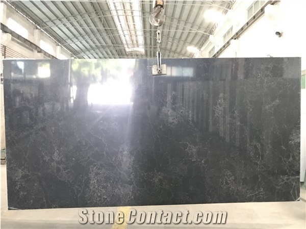 Customizable Size Black Calacatta Artificial Stone