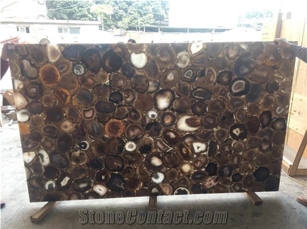 Flower Agate Slab,Brown Agate Slab, Agate Slab