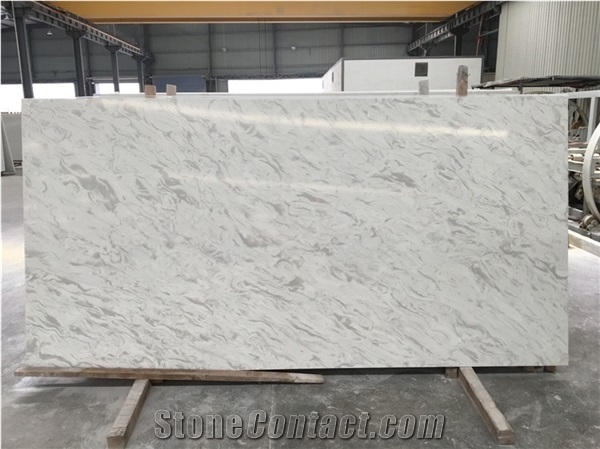 Gery Quartz Marble Artificial Slab Stone for Countertop