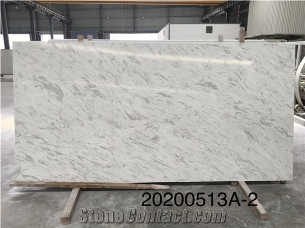 Gery Quartz Marble Artificial Slab Stone for Countertop