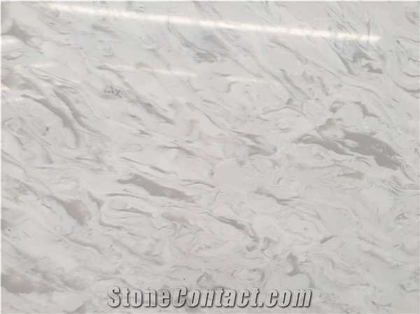 Gery Quartz Marble Artificial Slab Stone for Countertop