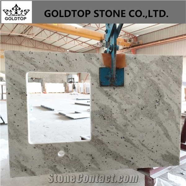 India Countertop Andromeda White Granite Slabs Island Tops