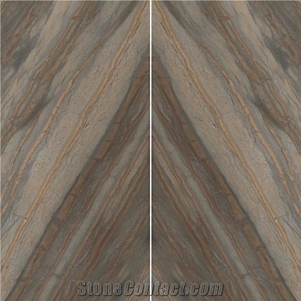 Luxurious Natural Elegent Brown Stone for Coffee Table Tops