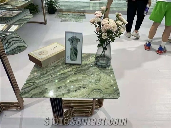 Mabrle Green Table Top, Green Table, Table Top