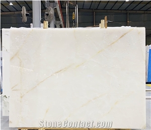 Natural Snow White Onyx Slab