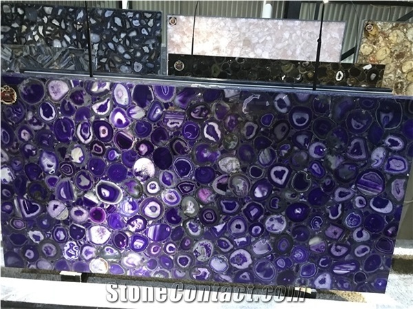 Polished Agate Table Top, Purple Agate Table Top