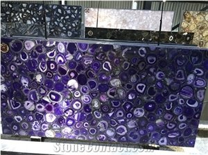 Polished Agate Table Top, Purple Agate Table Top