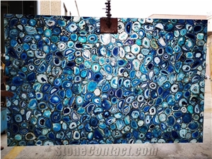 Polished, Blue Agate Table Top, Agate Table Top