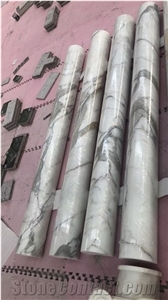 Calacatta White Marble Natural Stone Solid Columns