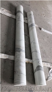 Calacatta White Marble Natural Stone Solid Columns