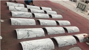 Calacatta White Marble Natural Stone Solid Columns