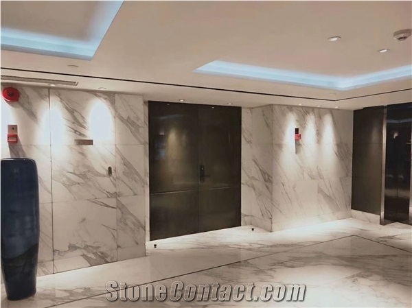 Extra White Calacatta Marble Polish Flooring Tiles