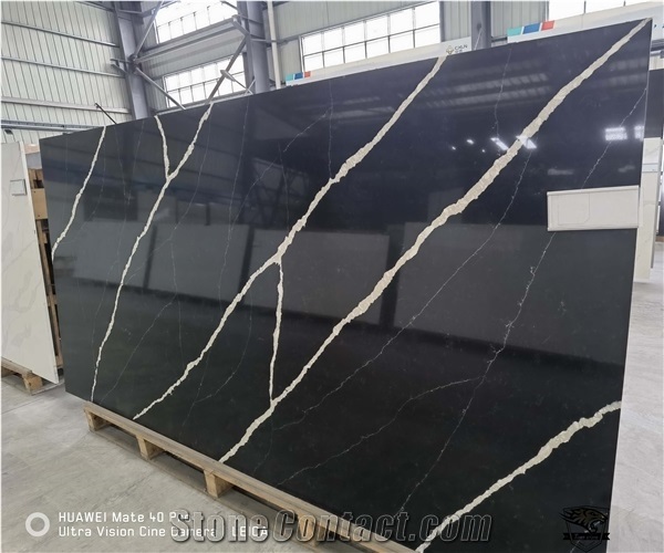 Quartz Nero Marquina Slabs