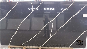 Quartz Nero Marquina Slabs