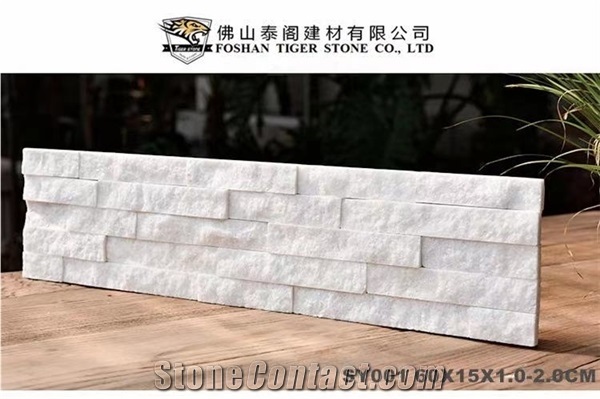 White Quartzite Stone Wall Cladding Panels