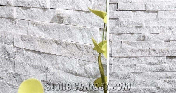 White Quartzite Stone Wall Cladding Panels