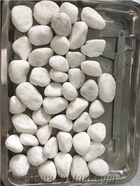 Landscaping Black Tumbled Pebble Marble Stone
