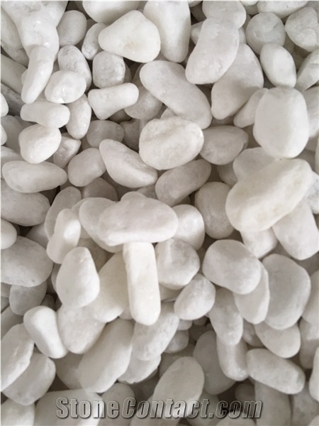 Snow White Pebble Tumbled Gravel