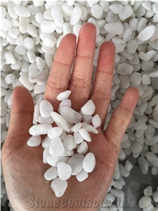 Snow White Pebble Tumbled Gravel