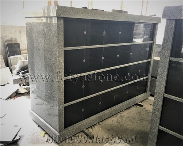 24 Niches Black Granite Cloumbarium Cremation Columbarium