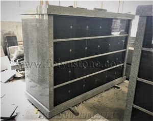 24 Niches Black Granite Cloumbarium Cremation Columbarium