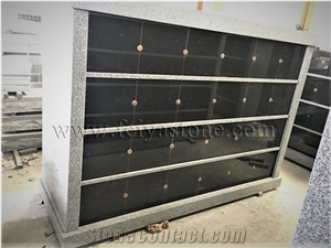 Black Polygonal Cloumbarium Cremation Columbarium Niche
