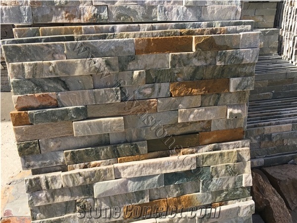 Mixed Faux Stone Veneer Ledger Stone Castle Rock Panel