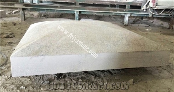 Silver Granite Round Pillar Caps Pier Caps Gate Post Caps