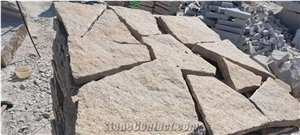 Yellow Granite Flagestone Crazy Pavers Crazy Pattern