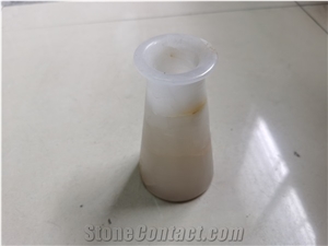 White Onyx Potted Plants for Home Decorative Vases